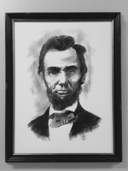 A portrait of Abraham Lincoln