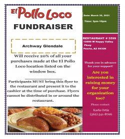 El Pollo Loco 3/30 Fundraiser