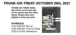 Trunk or Treat parking - east side of Archway Glendale near the office doors